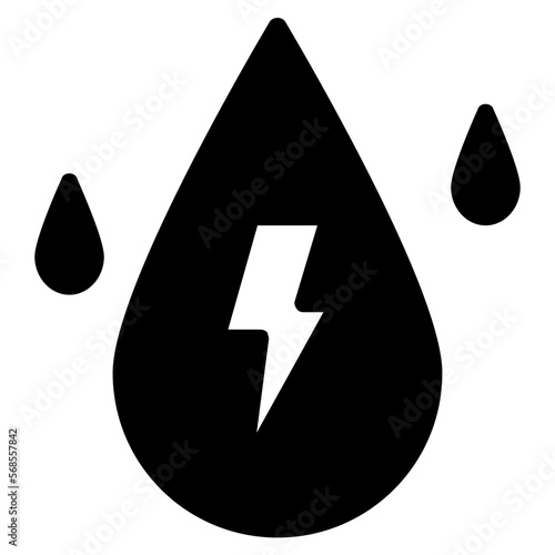 water energy glyph icon