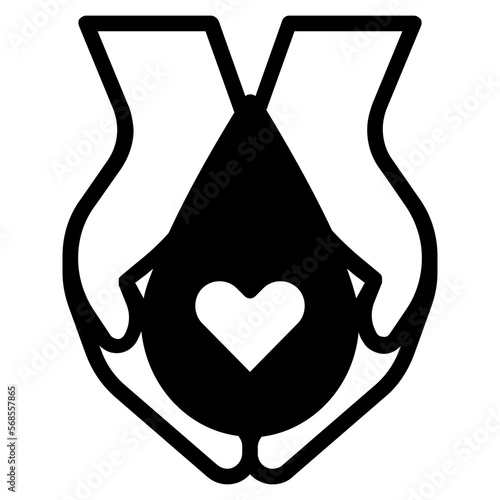 save world water day glyph icon