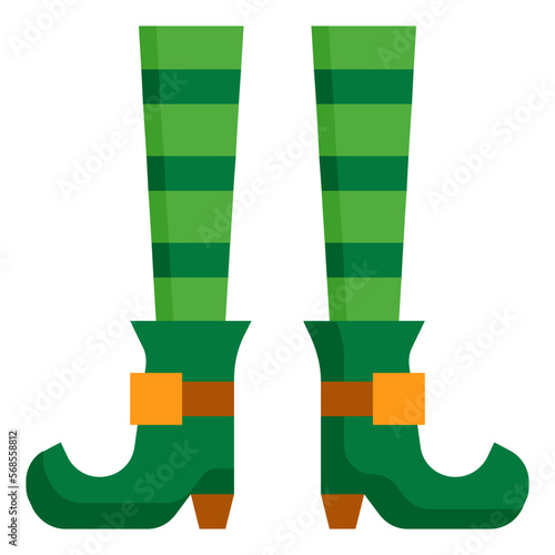 leprechaun legs flat icon