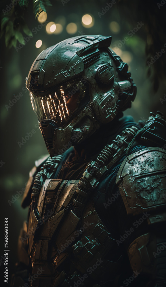 Fototapeta premium knight in the woods