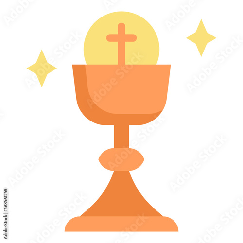 holy eucharist flat icon