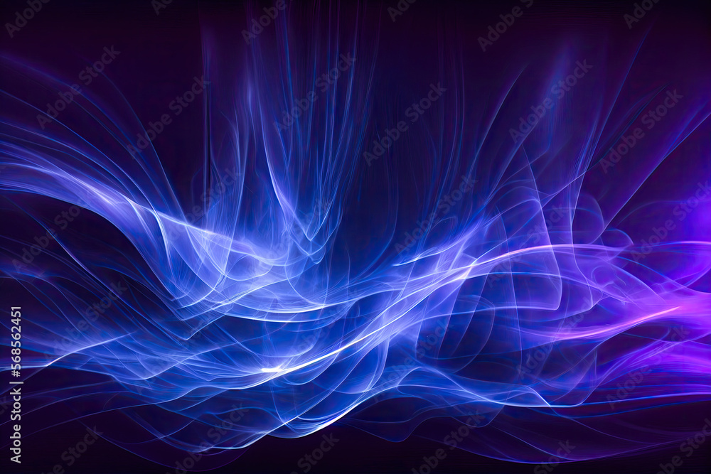 Abstract blue background, flow of energy - By Generative AI