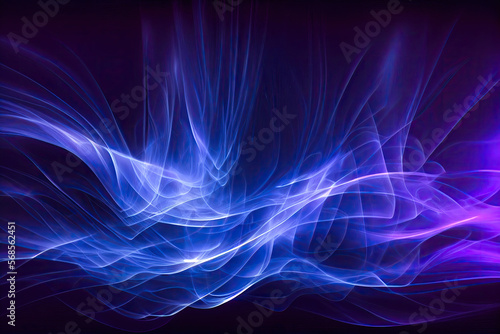 Abstract blue background, flow of energy - By Generative AI