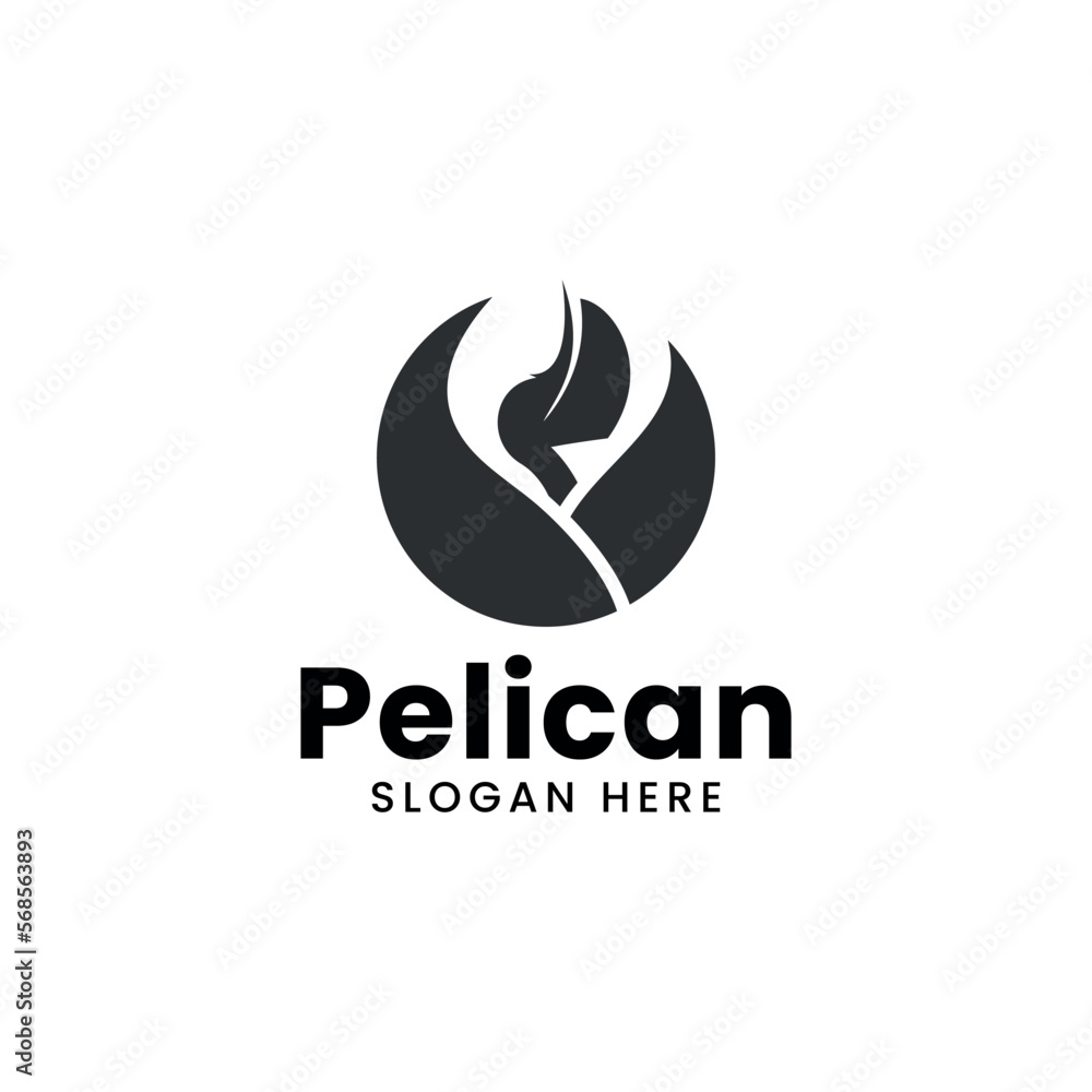 Fototapeta premium creative Pelican Bird logo design vector