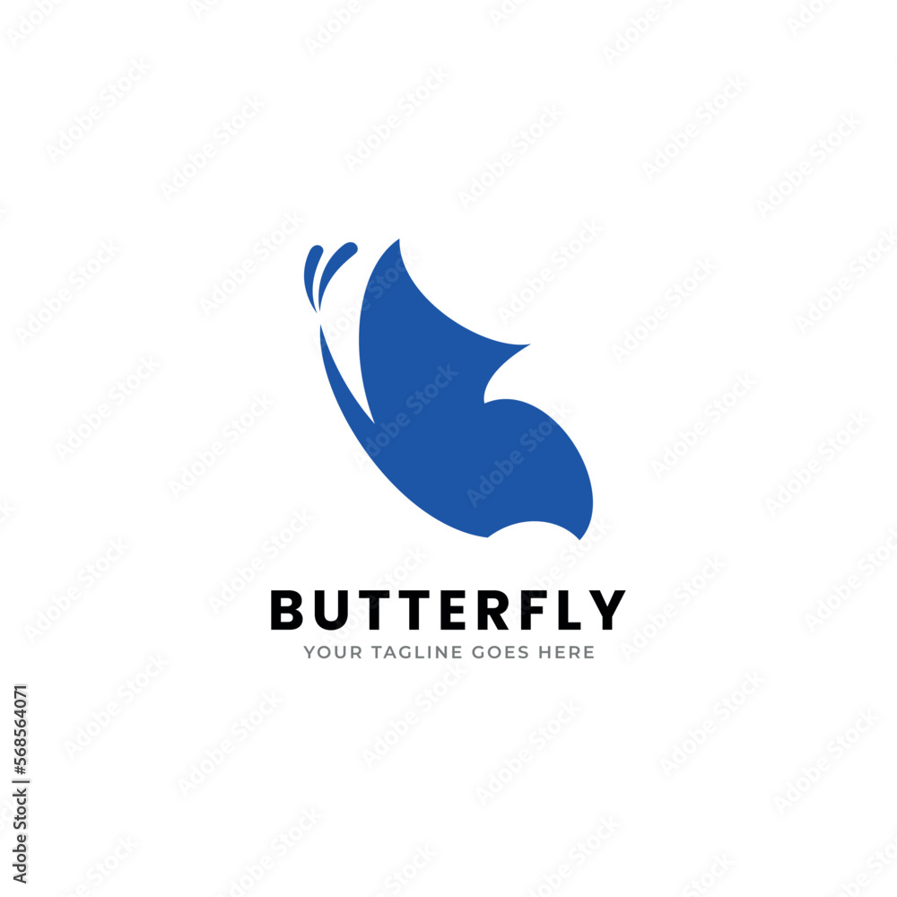 butterfly logo vector monoline outline illustration icon butterfly logo vector monoline outline illustration icon