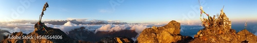 Panorama of Great Himalayan range with mount Makalu