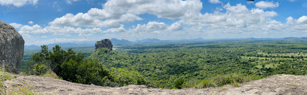 Panorama of the Sigiriya Sri Lanka from Pidurangala Rock