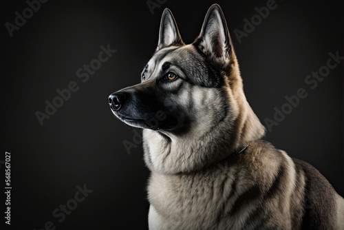 Norwegian elkhound dog photo