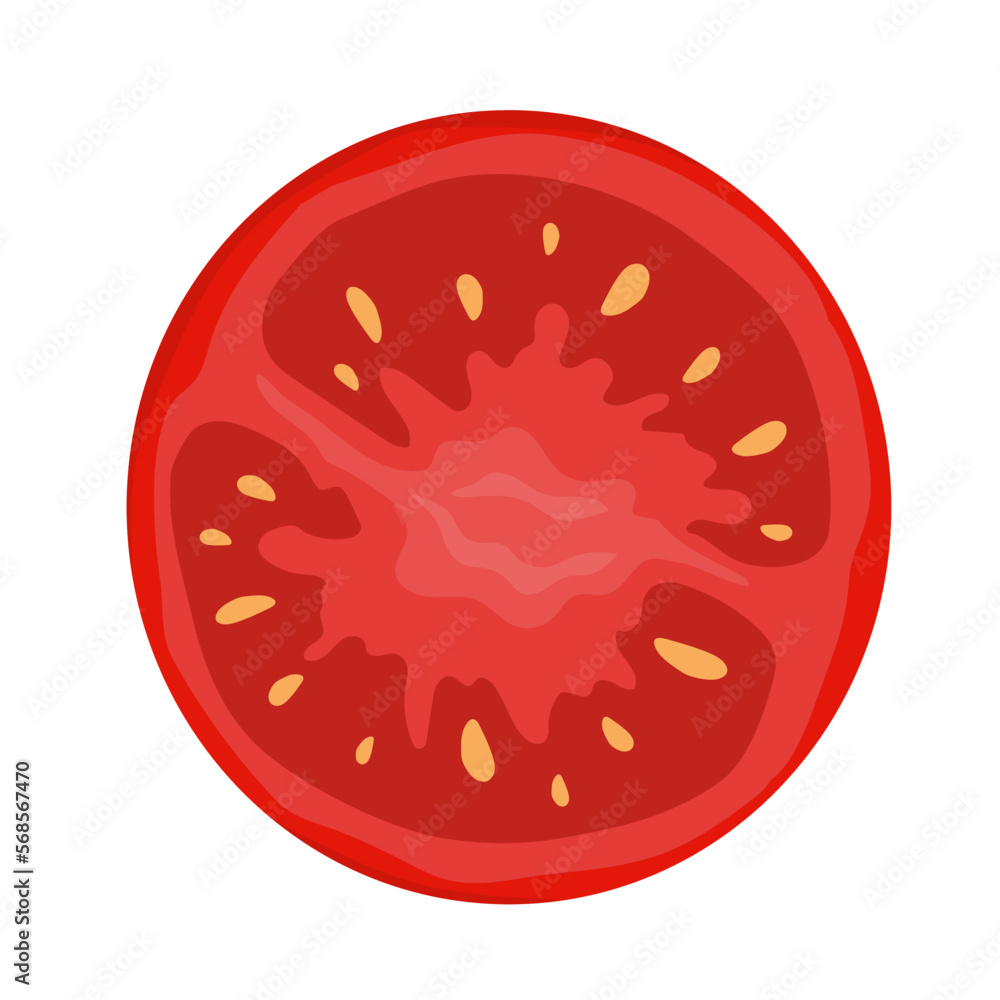 SliSlice of ripe juicy tomato.Vector graphics.ce of ripe juicy tomato.Vector graphics. SliSlice of ripe juicy tomato.Vector graphics.ce of ripe juicy tomato.Vector graphics.