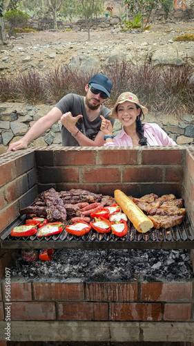 couple on barbecue photo