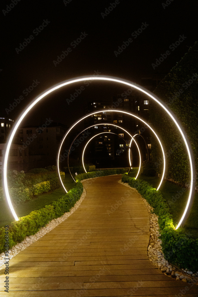 Light Tunnel in Rooftop Garden Light Tunnel in Rooftop Garden