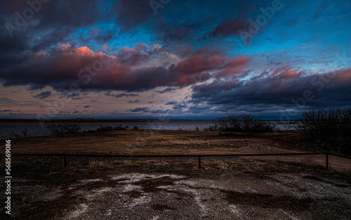 clouds over the field