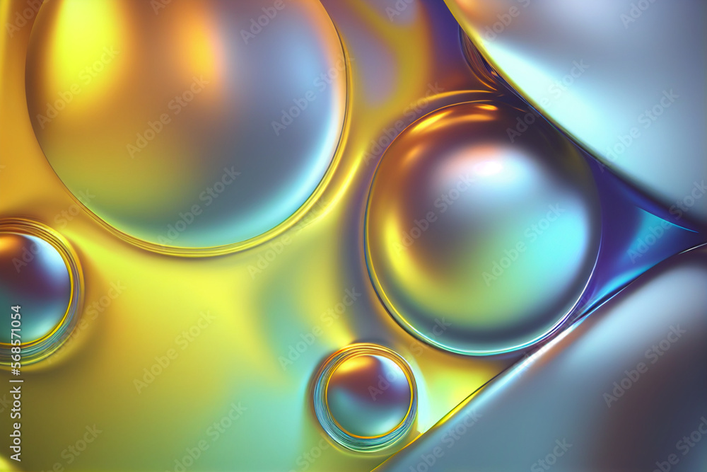 Beautiful desktop background/wallpaper with colorful abstract metallic