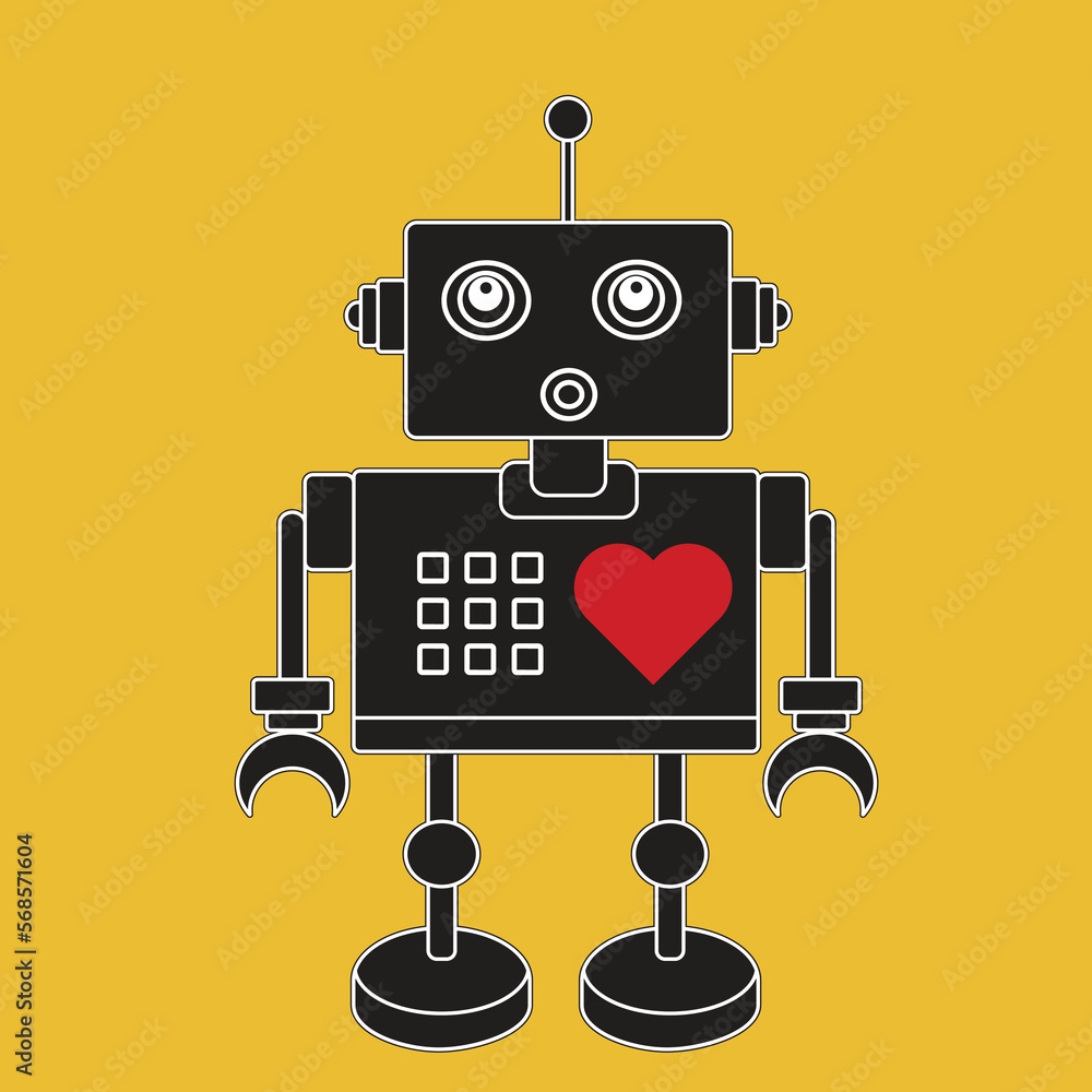 Fototapeta premium A Cute Little Robot Character