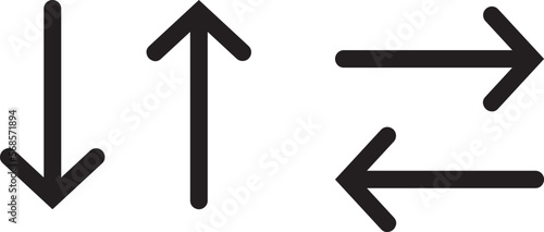 Arrow icons set. Arrow collection. arrow symbol. up arrow.  down arrow. right arrow, Left arrow symbol. arrow sign. isolated.