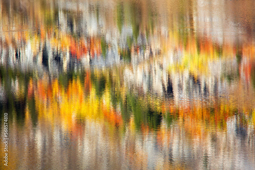Eastern Sierra Lake Fall Colors Reflection, California