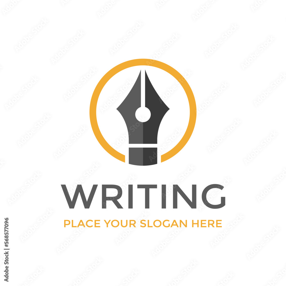 Writing vector logo template with modern design. Writing vector logo template with modern design.