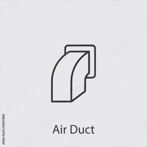 Air duct icon vector icon.Editable stroke.linear style sign for use web design and mobile apps,logo.Symbol illustration.Pixel vector graphics - Vector photo