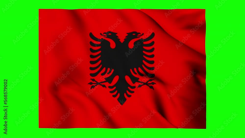 Flag of Albania waving isolated by the alpha channel(transparent background).Highly detailed fabric texture. Seamless loop in full 4K resolution.Albanian flag.
Flag of Albania waving isolated by the alpha channel(transparent background).Highly detailed fabric texture. Seamless loop in full 4K resolution.Albanian flag.