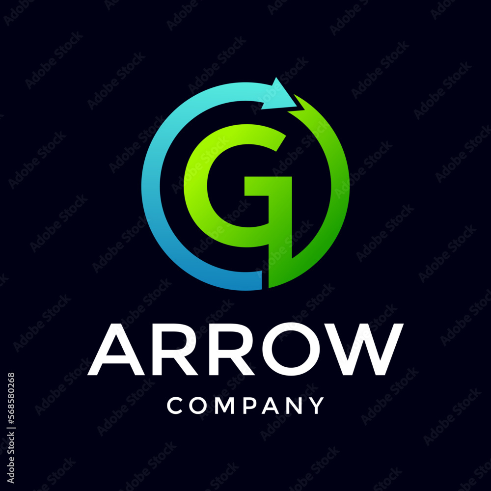 Rotate letter vector logo template. This logo suitable for system, process,