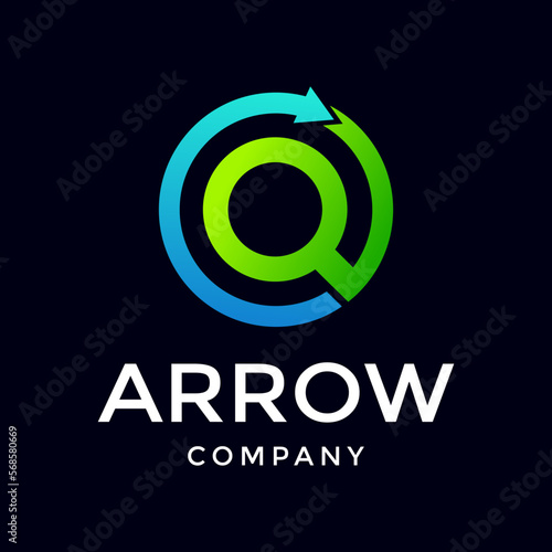 Rotate letter vector logo template. This logo suitable for system, process,