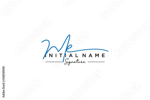 Initial ME signature logo template vector. Hand drawn Calligraphy lettering Vector illustration.