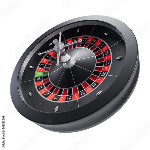 3d rendering - Casino Roulette Wheel  photo