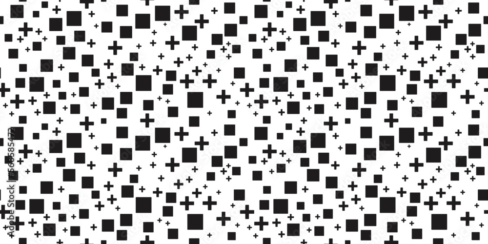 Black crosses and squares. For print and various interior. For cups, pillows, textiles, design, notebooks. Black crosses and squares. For print and various interior. For cups, pillows, textiles, design, notebooks.