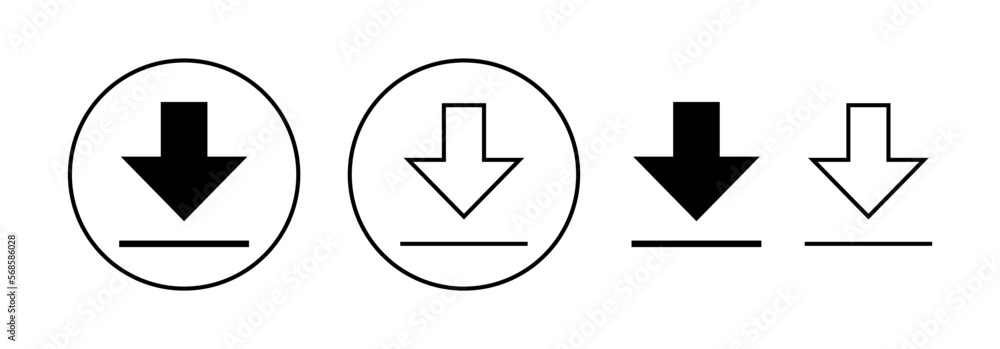 Download icon vector for web and mobile app. Download sign and symbol Download icon vector for web and mobile app. Download sign and symbol