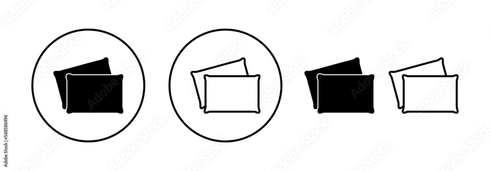 Pillow icon vector for web and mobile app. Pillow sign and symbol. Comfortable fluffy pillow Pillow icon vector for web and mobile app. Pillow sign and symbol. Comfortable fluffy pillow
