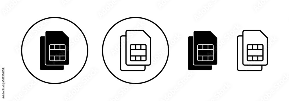 Sim card icon vector for web and mobile app. dual sim card sign and symbol Sim card icon vector for web and mobile app. dual sim card sign and symbol