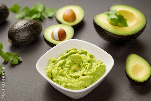 Delicious tasty healthy avocado sauce Generative AI