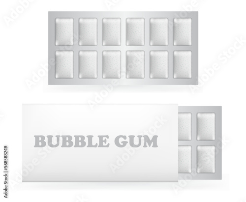 colored chewing gum pills mockup isolated 3d Illustration