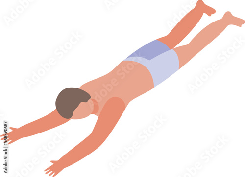 Fun swim icon isometric vector. Water beach. Vacation play