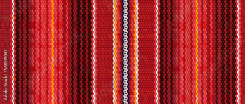 Mexican blanket stripes seamless pattern. Colorful ethnic mexican poncho. Vector