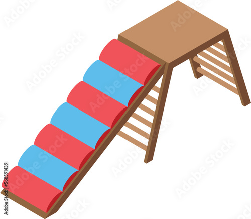 Autism kid slide icon isometric vector. Child autistic. Mental health