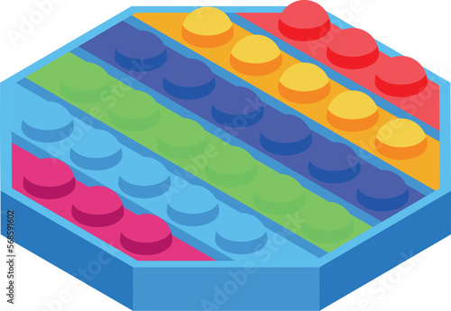 Autism toy icon isometric vector. Mental kid. Autistic children