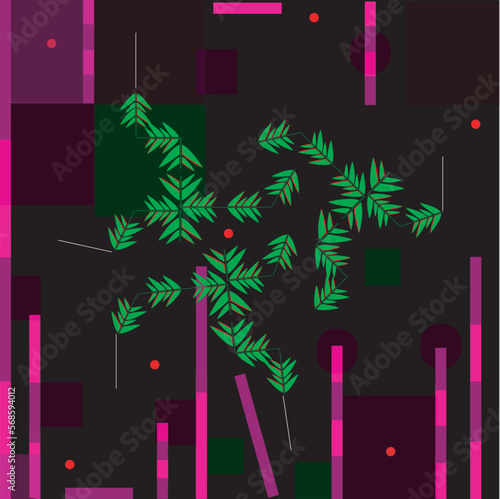 a bamboo forest that blooms in the sea