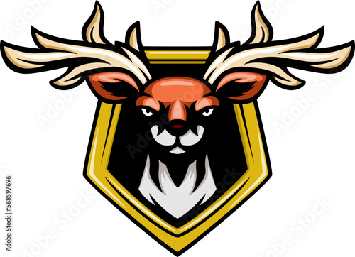 Deer head mascot cartoon character