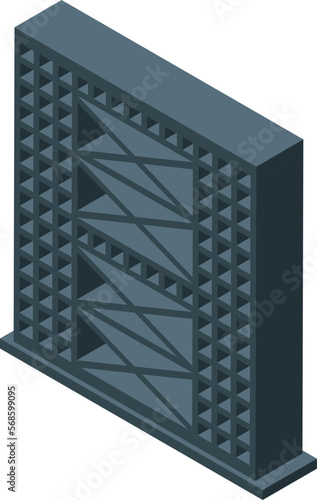 Black wine cellar icon isometric vector. Barrel drink. Food alcohol