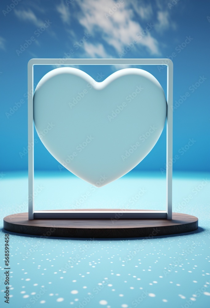 Podium for valentine day product advertisement or restaurant menus with beautiful valentine day background Generative AI Podium for valentine day product advertisement or restaurant menus with beautiful valentine day background Generative AI