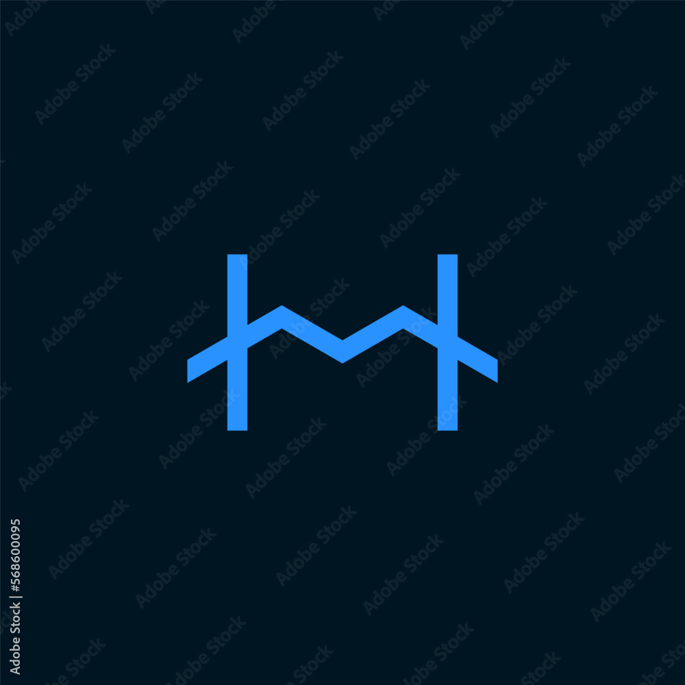 letter MH realestate home logo vector letter MH realestate home logo vector