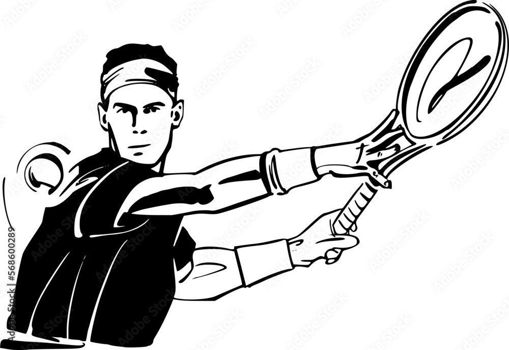 vector illustration of the tennis player with a racket vector illustration of the tennis player with a racket