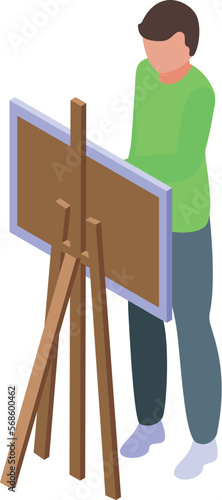 Paint work icon isometric vector. Travel work. Freelance lifestyle