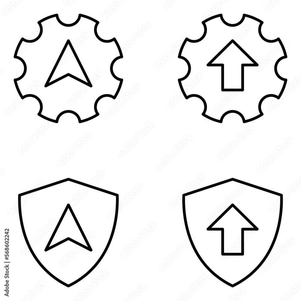 Arrow Button Vector Line Icons Arrow Button Vector Line Icons