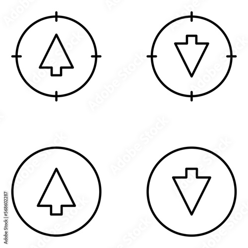 Arrow Button Vector Line Icons