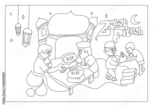 person in fasting outline illustration