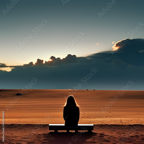 depiction of loneliness created with Generative AI