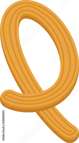 Fresh churro icon isometric vector. Spain dessert. Mexican food