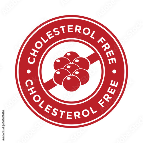 Cholesterol vector logo or badge template